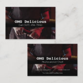 プロフェッショナルシェフ調理師フード料理レストラン 名刺 (正面/裏面)