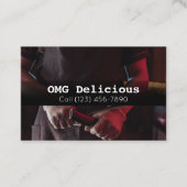 プロフェッショナルシェフ調理師フード料理レストラン 名刺 (正面)