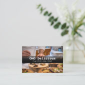 プロフェッショナルシェフ調理師フード料理レストラン 名刺 (スタンド正面)