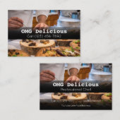 プロフェッショナルシェフ調理師フード料理レストラン 名刺 (正面/裏面)