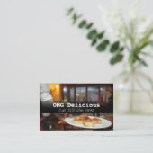 プロフェッショナルシェフ調理師フード料理レストラン 名刺 (スタンド正面)