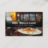 プロフェッショナルシェフ調理師フード料理レストラン 名刺 (正面)