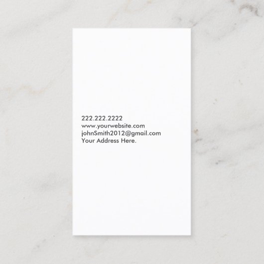 プロフェッショナルシェフ&ワイン 名刺 (裏面)