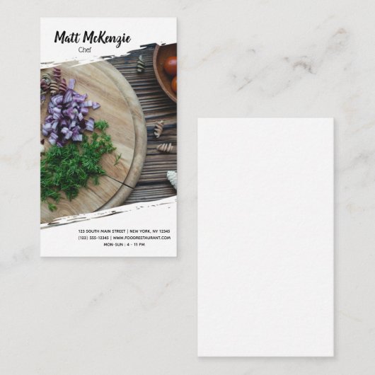 プロフェッショナルシェフ 名刺 (正面/裏面)