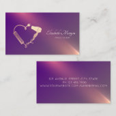 プロフェッショナルシザードライヤーブラシパープル 名刺 (正面/裏面)