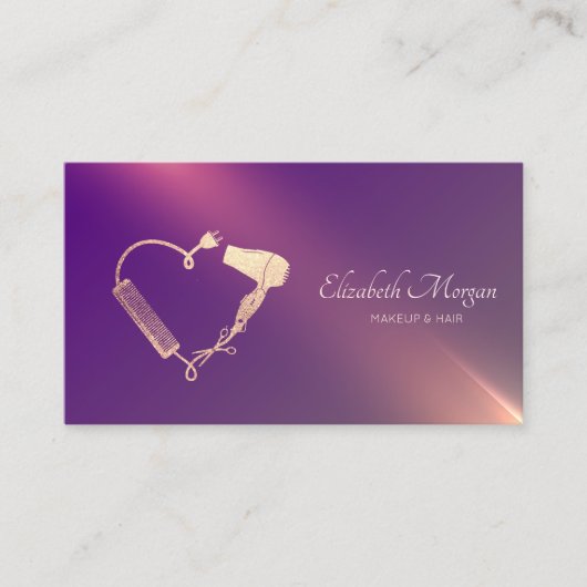 プロフェッショナルシザードライヤーブラシパープル 名刺 (正面)