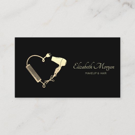 プロフェッショナルシザードライヤーブラシブラック 名刺 (正面)