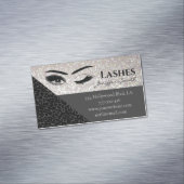 プロフェッショナルシックなヒョウのキラキラの化粧 マグネット名刺 (インサイチュ)