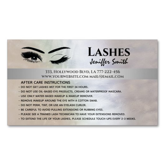 プロフェッショナルシックなホログラフィックラ気にッシュ マグネット名刺 (正面)