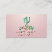 プロフェッショナルシックウォーターカラーサボテン 名刺 (正面)