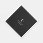 プロフェッショナルシックエレガントプレーンとモノグラム スタンダードランチョンナプキン (角)