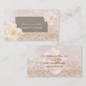 プロフェッショナルシックエレガントラグジュアリーバラきらびやかな 名刺 (正面/裏面)