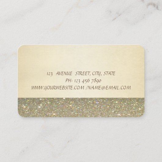 プロフェッショナルシックエレガントラグジュアリー、きらびやかな、ドレス 名刺 (裏面)