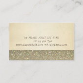 プロフェッショナルシックエレガントラグジュアリー、グリッタリー、レース 名刺 (裏面)
