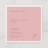 プロフェッショナルシッククリーンデザインモノグラムプレーンルクセ スクエア名刺 (裏面)