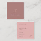 プロフェッショナルシッククリーンデザインモノグラムプレーンルクセ スクエア名刺 (正面/裏面)