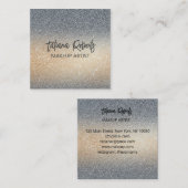 プロフェッショナルシックグリッターデザイモダンナーグラム スクエア名刺 (正面/裏面)