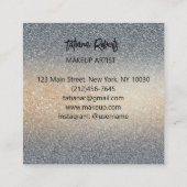 プロフェッショナルシックグリッターデザイモダンナーグラム スクエア名刺 (裏面)