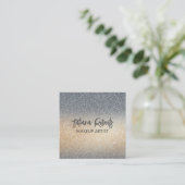 プロフェッショナルシックグリッターデザイモダンナーグラム スクエア名刺 (スタンド正面)