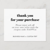 プロフェッショナルシックジュエリー気にサンキュービジネス エンクロージャーカード (裏面)