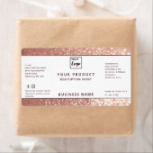 プロフェッショナルシックバラ金ゴールドグリッター製品ラベル ラベル (インサイチュ)