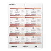 プロフェッショナルシックバラ金ゴールドグリッター製品ラベル ラベル (フルシート)