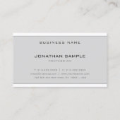 プロフェッショナルシックモダンミニマリストグレお洒落ー 名刺 (裏面)