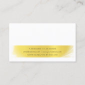 プロフェッショナルシック手書きモダン金ゴールドラグジュアリー 名刺 (裏面)