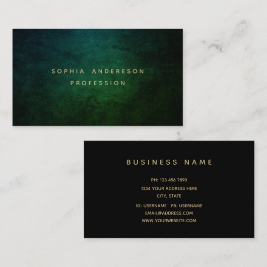 プロフェッショナルシモダンックダーク名刺 名刺 (正面/裏面)