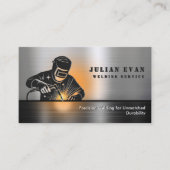 プロフェッショナルシャイニー黒色溶接金属加工機 名刺 (正面)