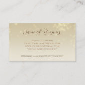 プロフェッショナルシャンペーン金ゴールドミニマルスパークル 名刺 (裏面)