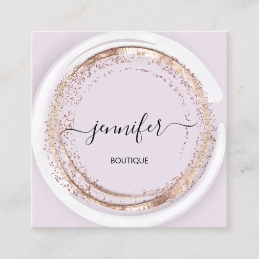 プロフェッショナルショップスパフレームバラグリッターフレーム スクエア名刺 (正面)