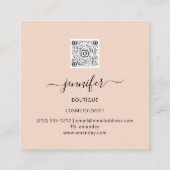 プロフェッショナルショップスパフレームバラグリッターQrコード スクエア名刺 (裏面)