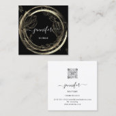 プロフェッショナルショップスパフレームフローラ白黒 スクエア名刺 (正面/裏面)