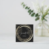 プロフェッショナルショップスパフレームフローラ白黒 スクエア名刺 (スタンド正面)