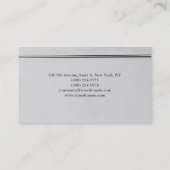 プロフェッショナルシルバーグレイモダンクリエイティブトレンディー 名刺 (裏面)