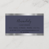プロフェッショナルシルバーグレイ枠エレガント海軍 名刺 (裏面)