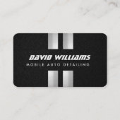 プロフェッショナルシルバーグレストライプーエレガント自動化 名刺 (正面)