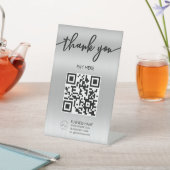 プロフェッショナルシルバースキャンミーQRコード台座標識 台座サイン (インサイチュ)