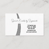 プロフェッショナルシルバーフェイクグリッター写真QR 名刺 (裏面)