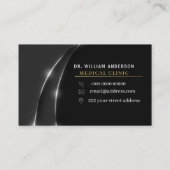 プロフェッショナルシルバーメディカルドクタークリニックロゴ 名刺 (裏面)