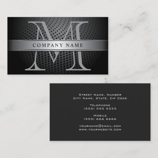 プロフェッショナルシルバーモノグラム 名刺 (正面/裏面)