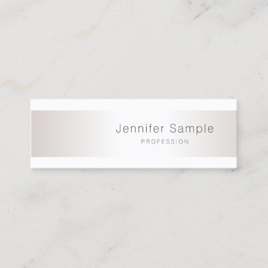 プロフェッショナルシルバールックモダンお洒落デザイン スキニー名刺 (正面)