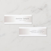 プロフェッショナルシルバールックモダンお洒落デザイン スキニー名刺 (正面/裏面)