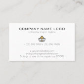 プロフェッショナルシンプルの幾何学的ロゴ 名刺 (裏面)