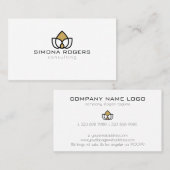 プロフェッショナルシンプルの幾何学的ロゴ 名刺 (正面/裏面)