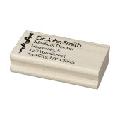 プロフェッショナルシンプルアスクレピウス医療白黒 ラバースタンプ (スタンプ)