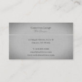 プロフェッショナルシンプルアートグレイモダンビジネスカー 名刺 (裏面)