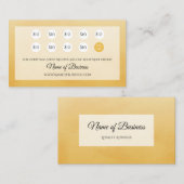 プロフェッショナルシンプルイエローパンチロイヤリティ報酬 ロイヤリティカード (正面/裏面)