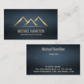 プロフェッショナルシンプルエテ実在ート建築ロゴ 名刺 (正面/裏面)